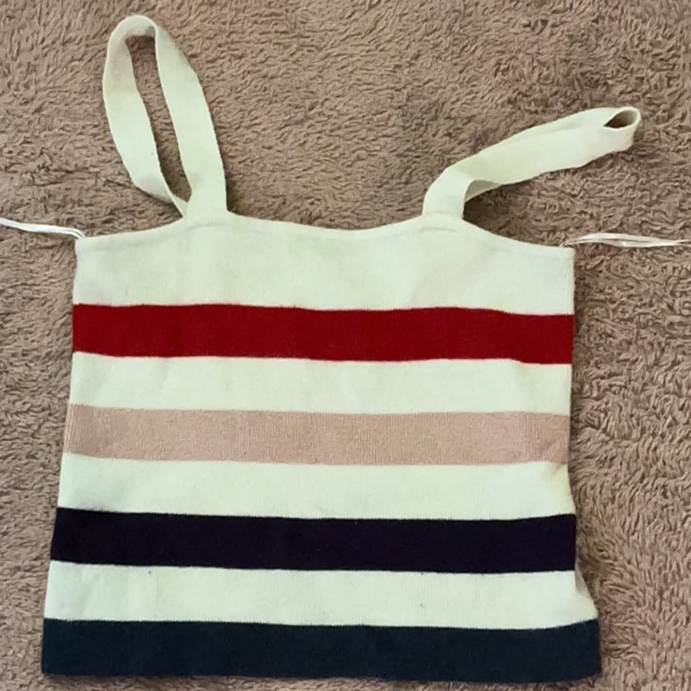 Moon & Madison Bold Red, blue and White Sweater tank